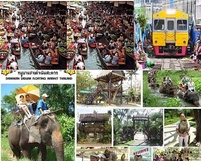 Rom Hub Market, Samut Songkhram Unseen, Thrilling Market on the Railway nukkpidet